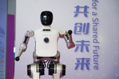 参观者在先进制造链展区